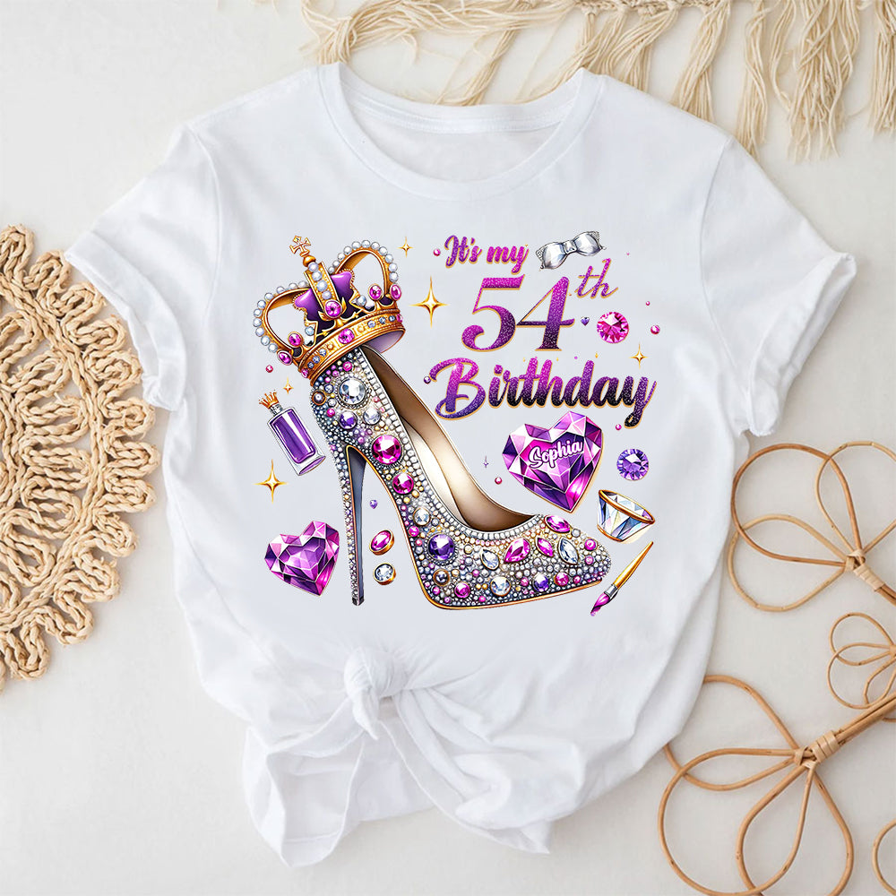 54th Birthday Shirts, Custom Birthday Shirts, Turning 54 Shirt, Gifts For Women Turning 54, 54 And Fabulous Shirt, 54th Birthday Shirts For Her-YPT-ALK