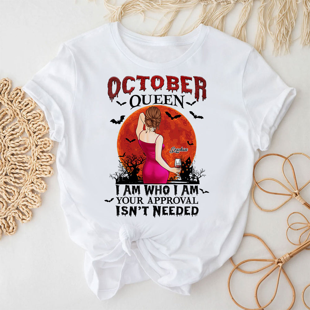 Personalized October Birthday Shirt, Custom Birthday Shirt, Queens are Born In October, October Birthday Shirts For Woman, October Birthday Gifts-YPT-TLQ