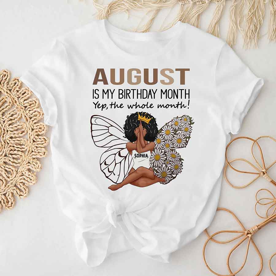 August Birthday Shirt, Custom Birthday Shirt, Queens Born In August, August Birthday Gifts, August Shirts For Woman-YPT-ALK