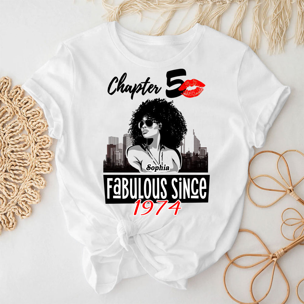 50th Birthday Shirts, Custom Birthday Shirts, Turning 50 Shirt, Gifts For Women Turning 50, 50 And Fabulous Shirt, 1974 Shirt - ALK