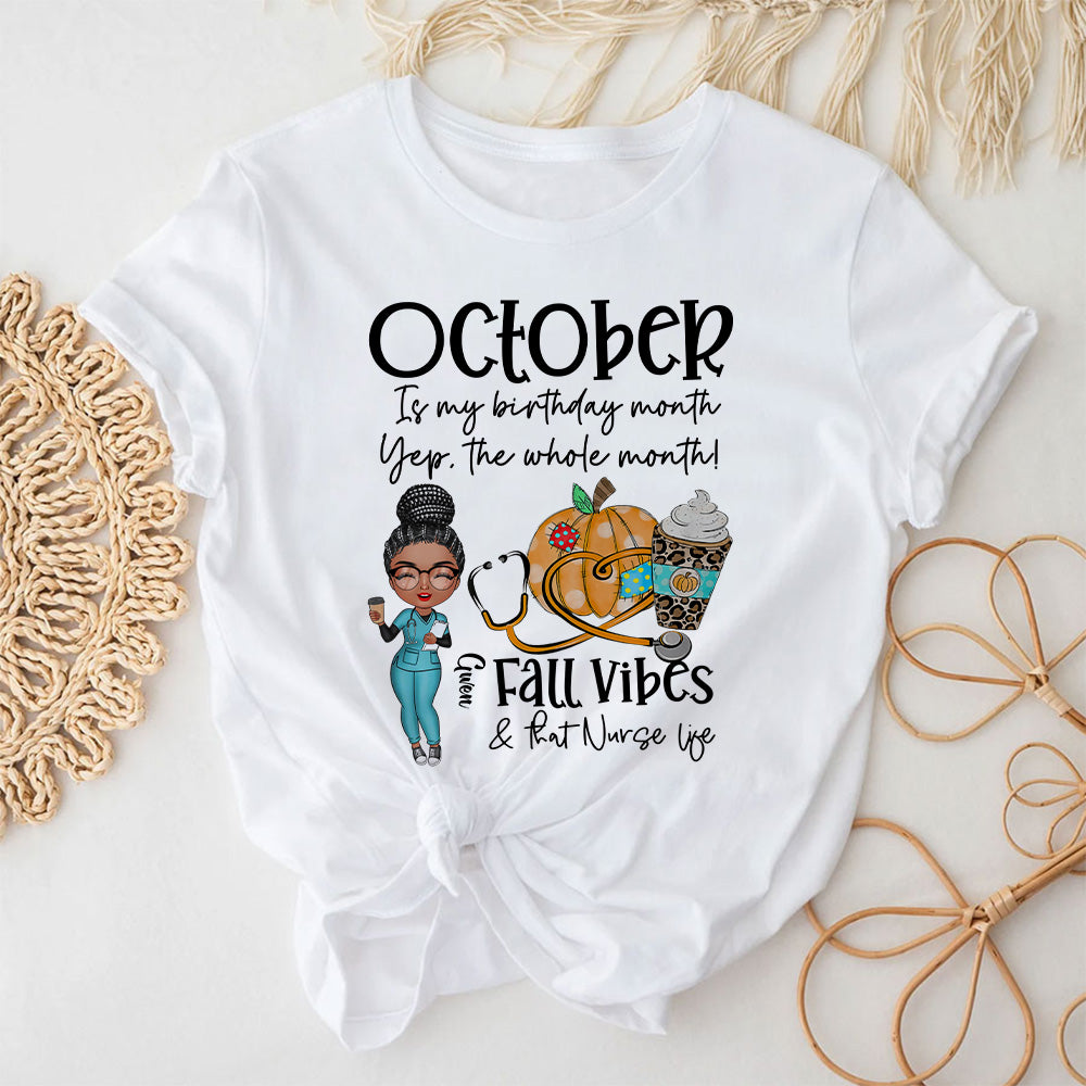 October Birthday Shirt, Custom Birthday Shirt, Queens Are Born In October Birthday Shirts For Woman