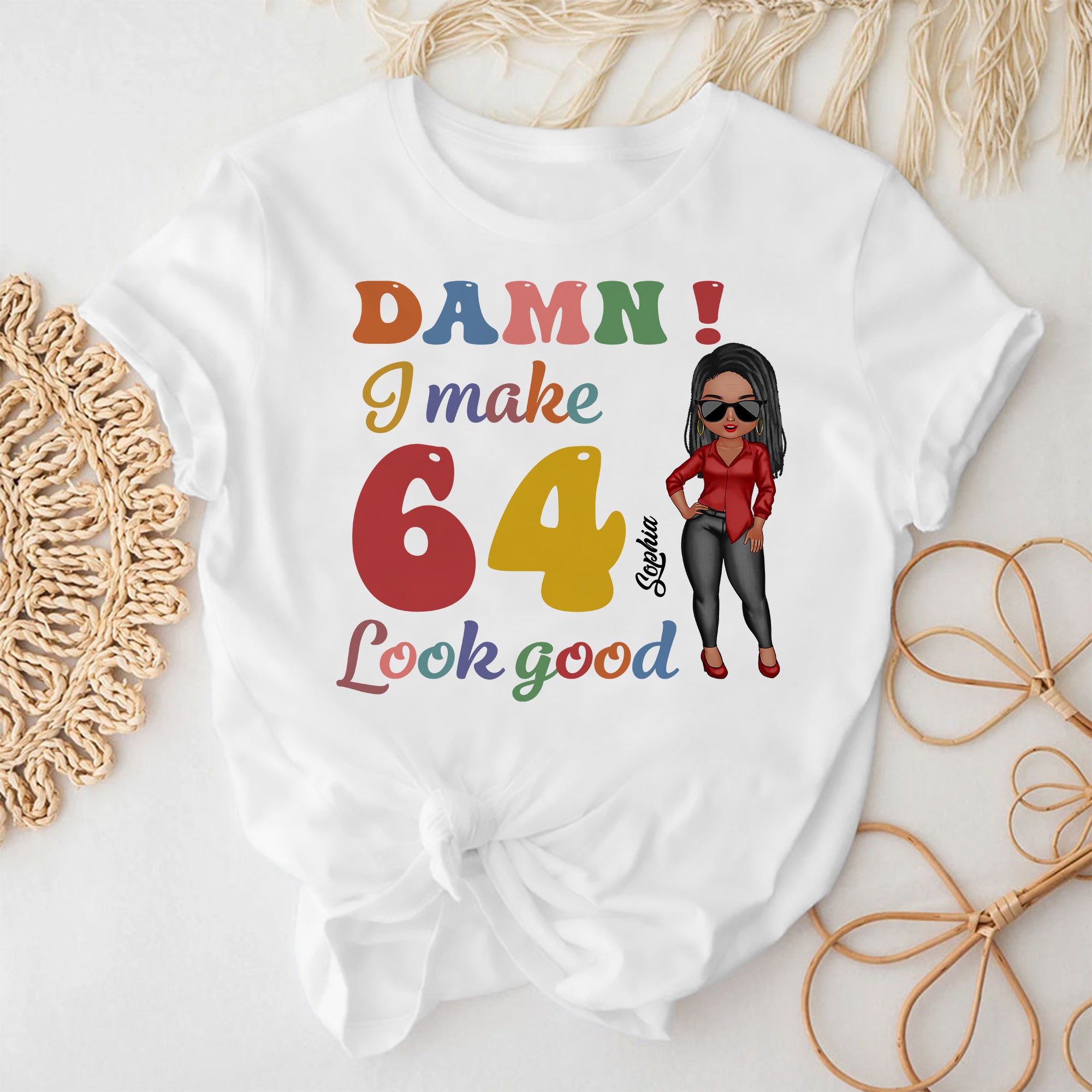 64th Birthday Shirts, Custom Birthday Shirts, Turning 64 Shirt, Gifts For Women Turning 64, 64 And Fabulous Shirt, 1960 Shirt - ALK