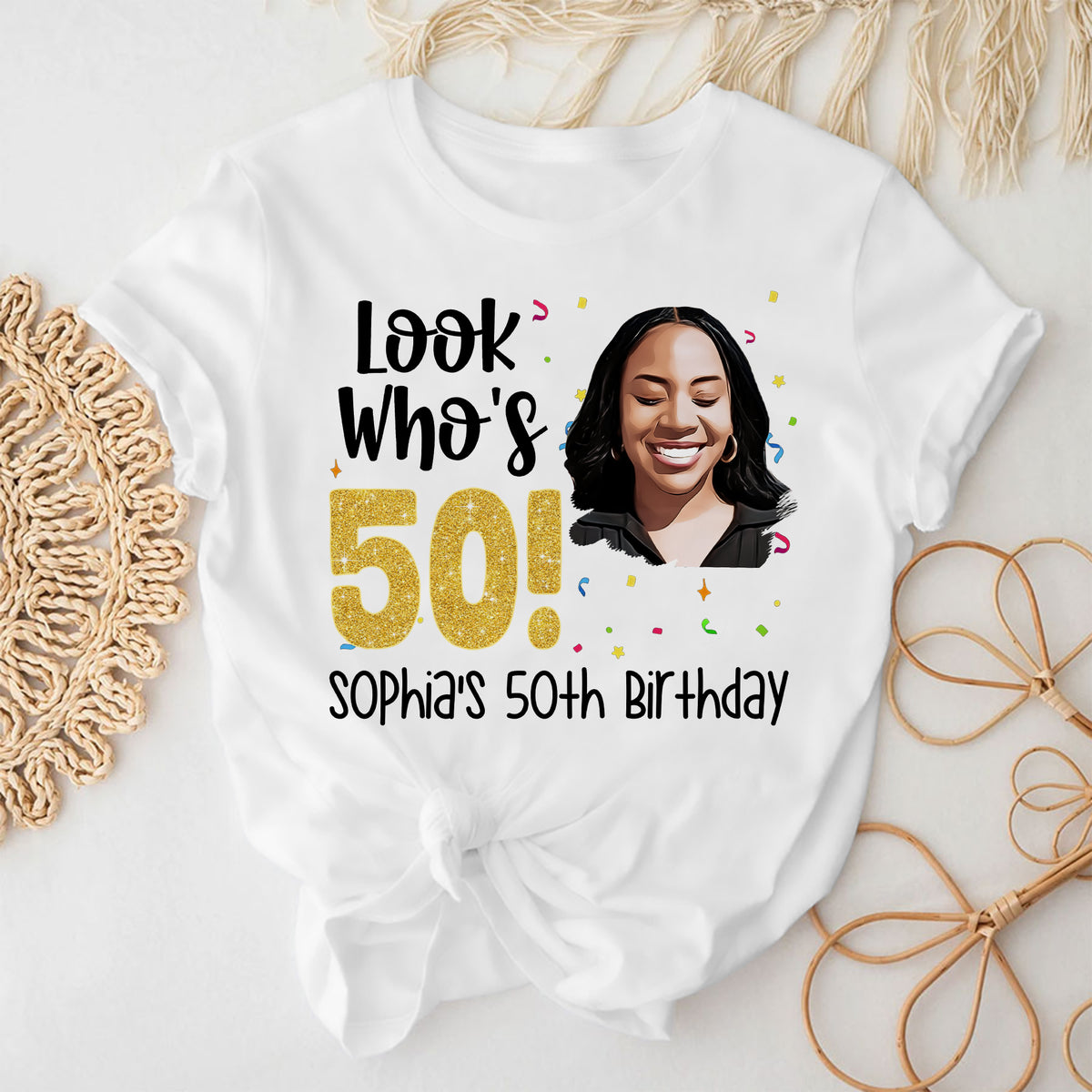 50th Birthday Shirts, Custom Birthday Shirts, Turning 50 Shirt, Gifts For Women Turning 50, 50 And Fabulous Shirt, 50th Birthday Shirts For Her-YPT-ALK