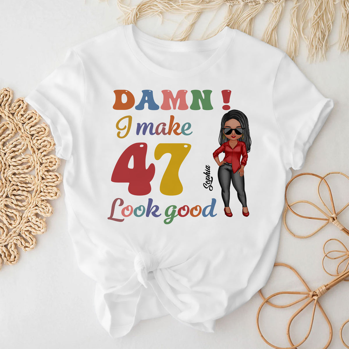47th Birthday Shirts, Custom Birthday Shirts, Turning 47 Shirt, Gifts For Women Turning 47, 47 And Fabulous Shirt, 1977 Shirt - ALK
