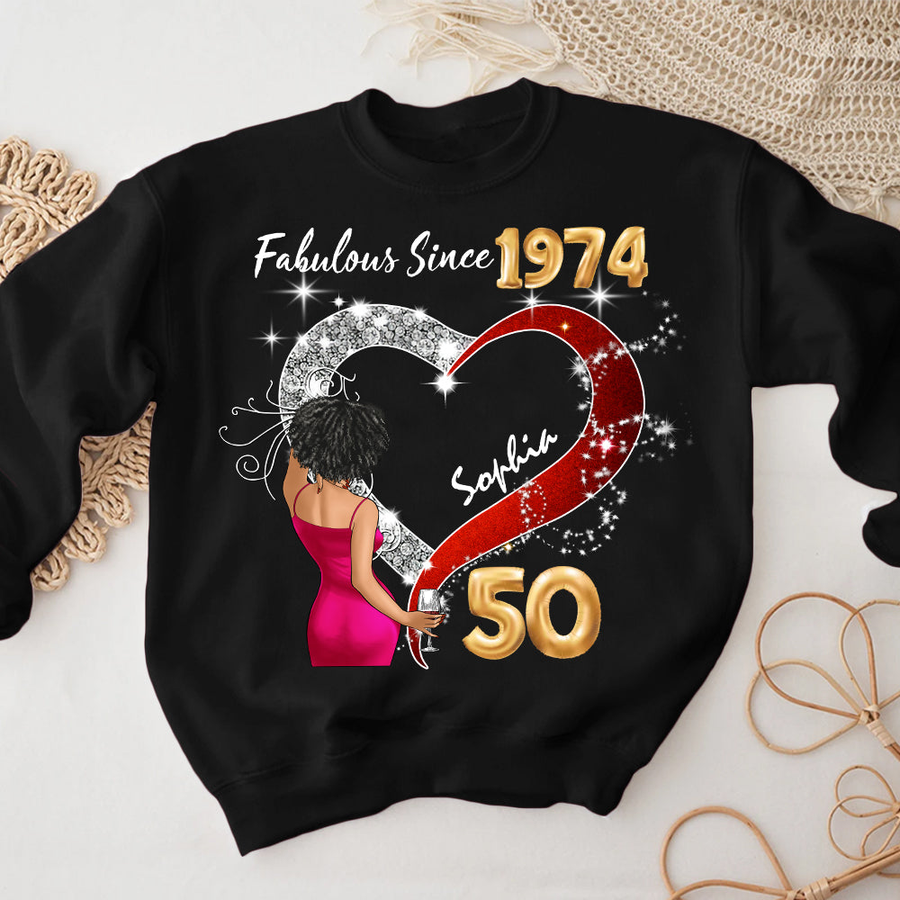 Chapter 50, Fabulous Since 1974 50th Birthday Unique T Shirt For Woman, Her Gifts For 50 Years Old , Turning 50 Birthday Cotton Shirt - HMT