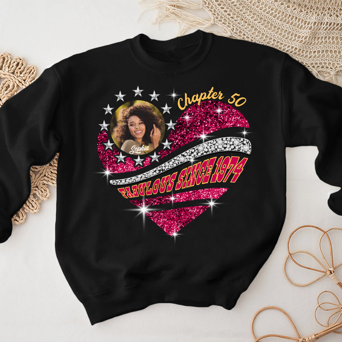 Custom Face Photo 50&#39;s Birthday Shirt, 50th Birthday Unique T Shirt For Woman, Custom Birthday Shirt, Her Gifts For 50 Years Old, Custom Picture Tee, Personalized Birthday Shirt-YPT-TLT