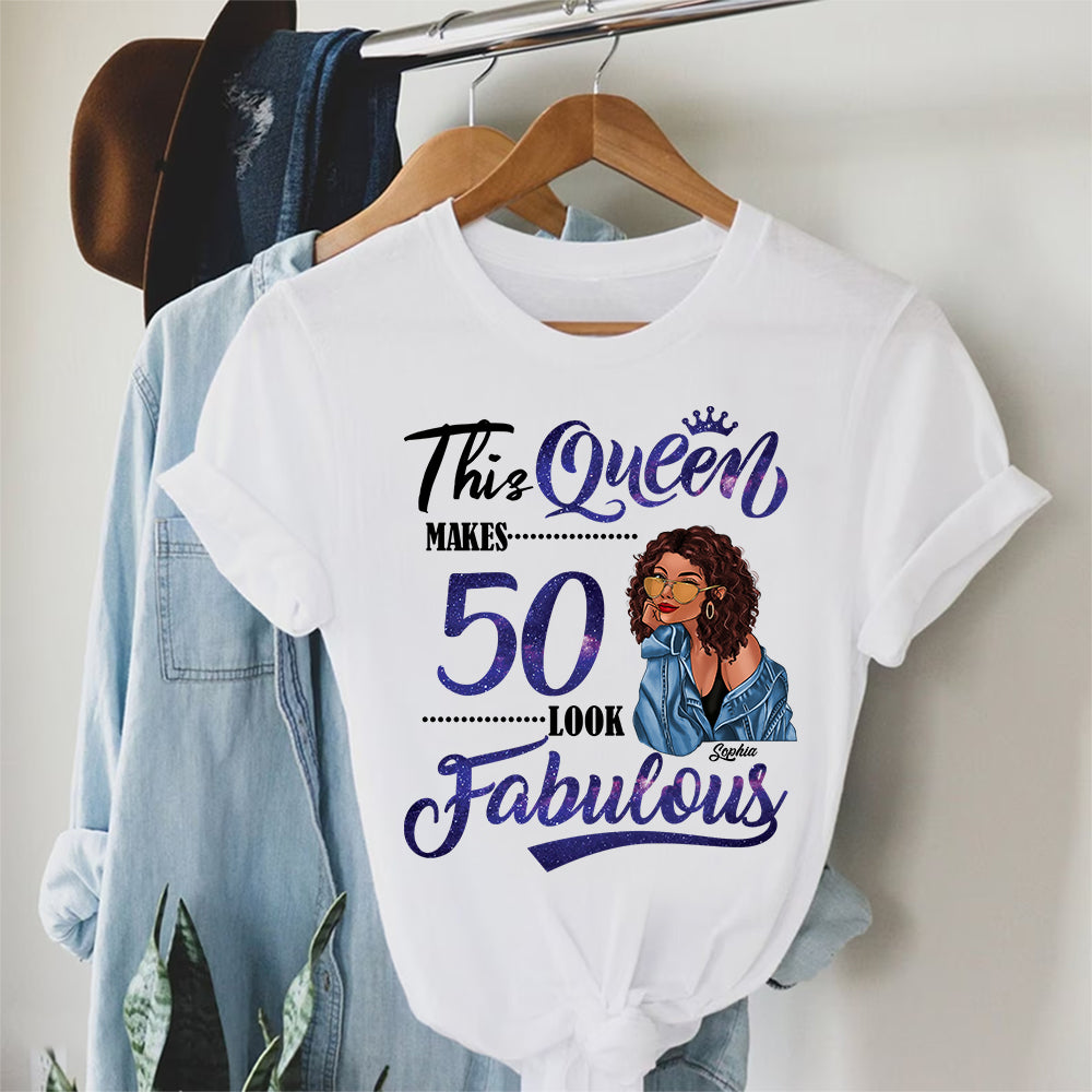 50th Birthday Shirts, Custom Birthday Shirts, Turning 50 Shirt, Gifts For Women Turning 50, 50 And Fabulous Shirt, 50th Birthday Shirts For Her-YPT-ALK