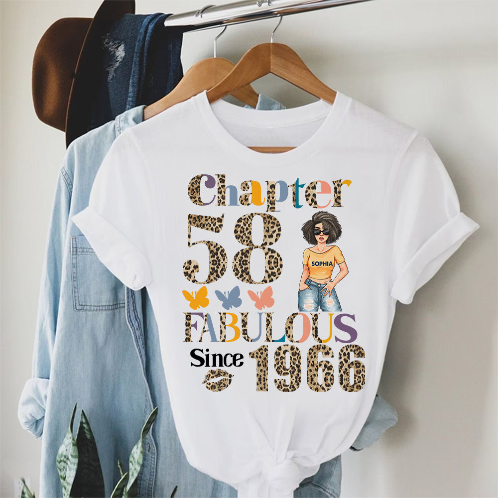 Chapter 58, Fabulous Since 1966 58th Birthday Unique T Shirt For Woman, Custom Birthday Shirt, Her Gifts For 58 Years Old, Turning 58 Birthday Cotton Shirt - YPT-HCT.