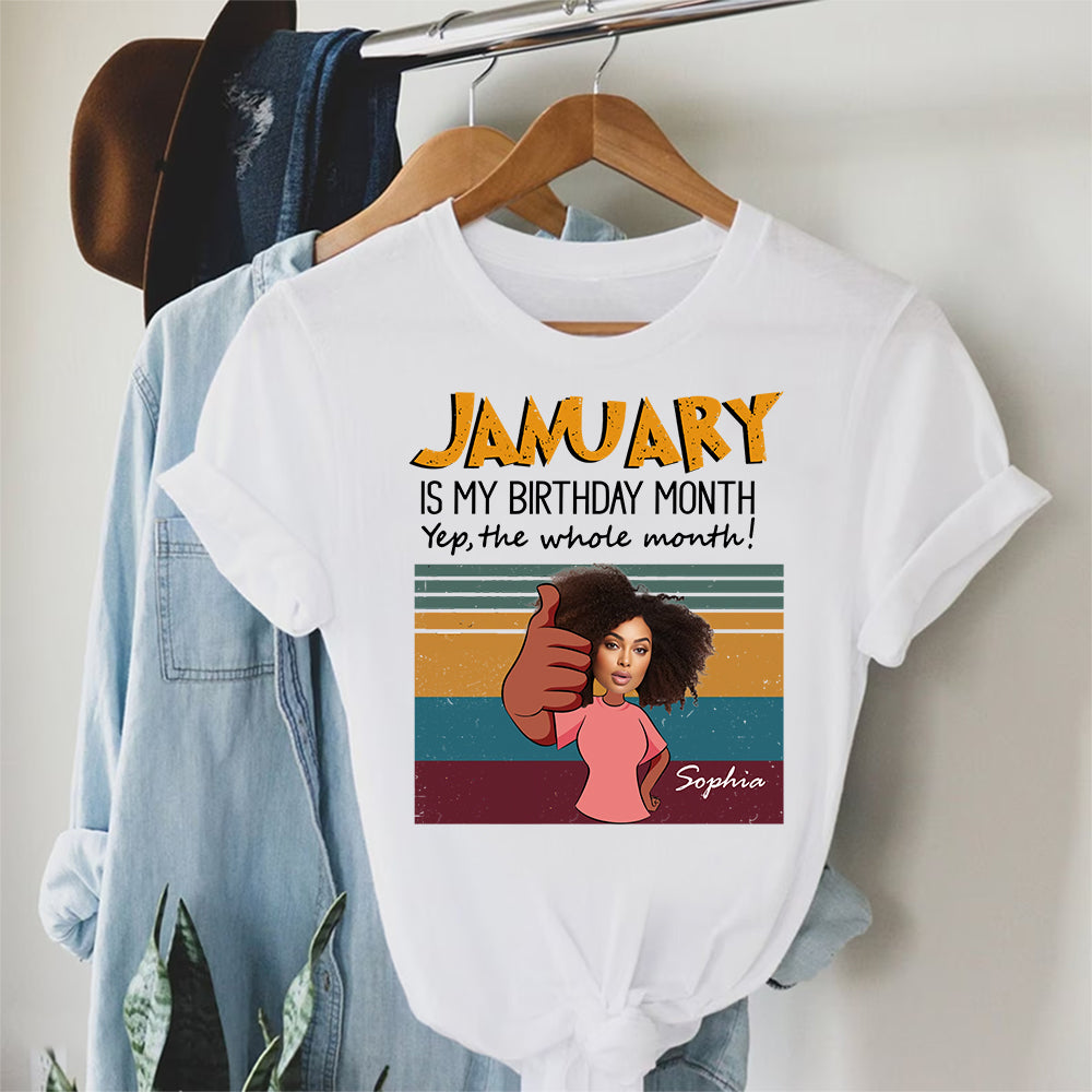 Custom January Birthday Shirt For Woman, Queens Are Born In January Gifts, January Birthday Woman Shirt, January Queen Gift