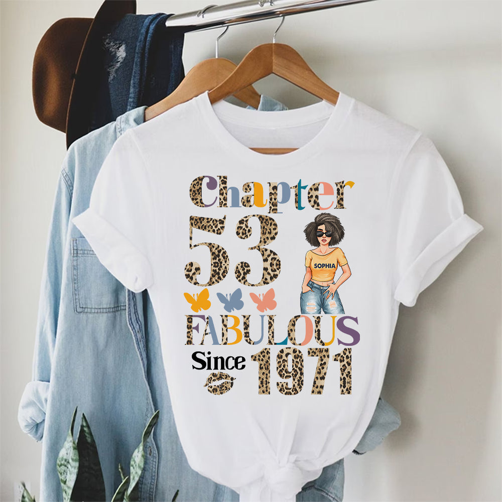 Chapter 53, Fabulous Since 1971 53rd Birthday Unique T Shirt For Woman, Custom Birthday Shirt, Her Gifts For 53 Years Old , Turning 53 Birthday Cotton Shirt - YPT-HCT