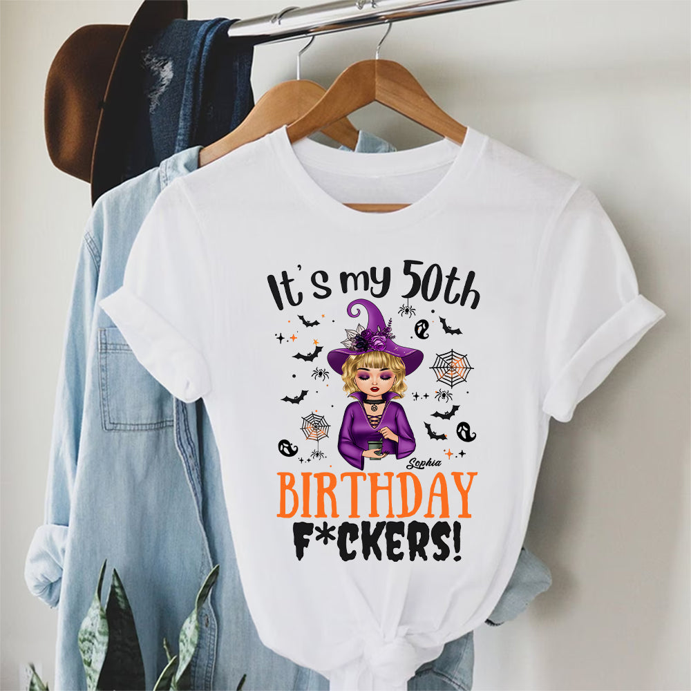 Personalized 50th Birthday Shirts, Custom Birthday Shirts, Turning 50 Shirt, Gifts For Women Turning 50, 50 And Fabulous Shirt, 50th Birthday Shirts For Her-YPT-ALK