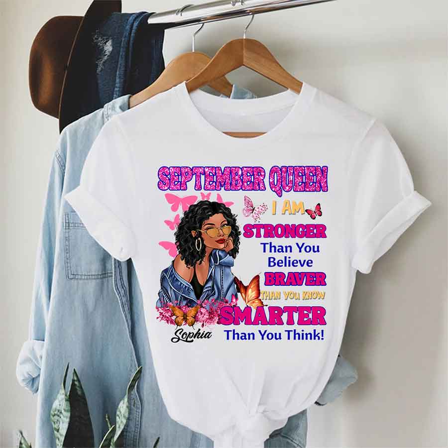 September Birthday Shirt, Custom Birthday Shirt, Queens Born In September, September Birthday Shirts For Woman, September Birthday Gifts, September Is My Birthday Month, Yep The Whole Month-YPT-HCT