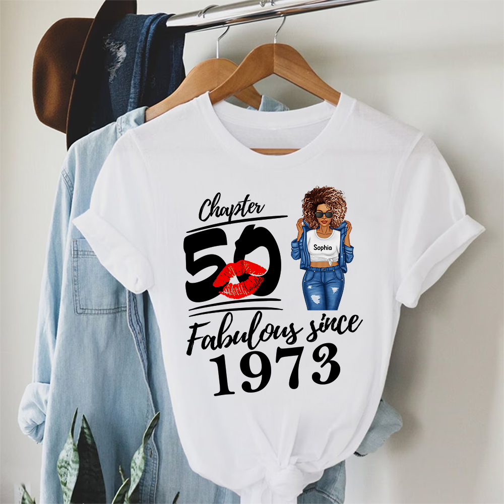 50th Birthday Shirts, Custom Birthday Shirts, Turning 50 Shirt, Gifts For Women Turning 50, 50 And Fabulous Shirt, 1973 Shirt