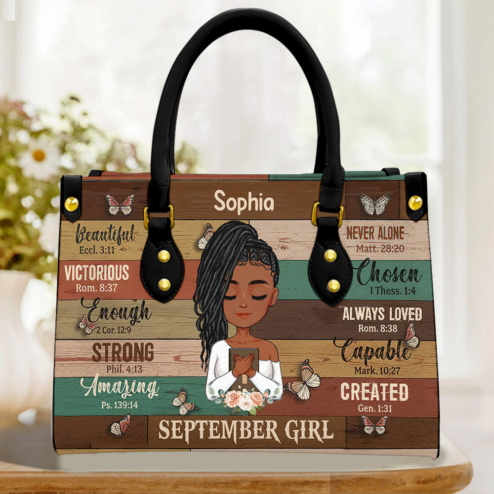 Personalized Leather Bag - Birthday, Handbag Personalized, Custom Birthday Gift, Queens Are Born In September