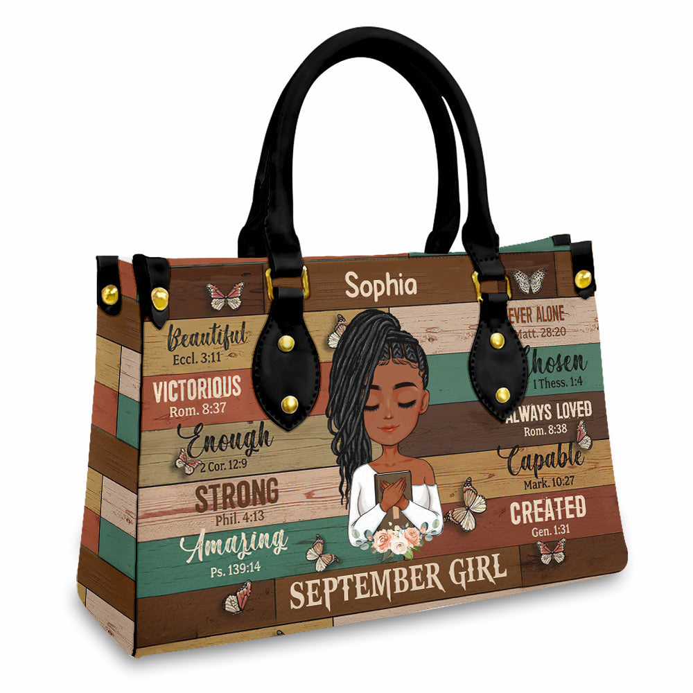 Personalized Leather Bag - Birthday, Handbag Personalized, Custom Birthday Gift, Queens Are Born In September