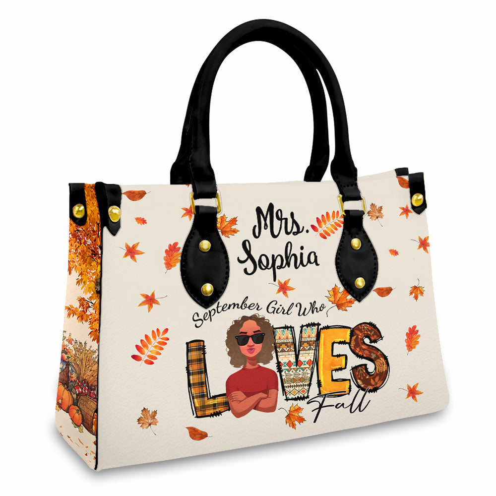 Personalized Leather Bag - September Birthday Gifts For September Queens, Queen Was Born In September