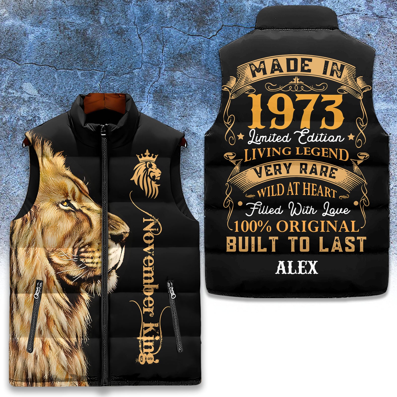 Puffer Vest - Personalized November Birthday Month, Gift Ideas For November Birthday For Kings