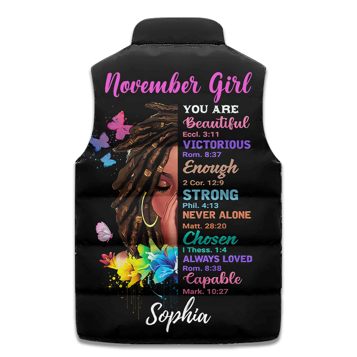 Puffer Vest - Personalized November Birthday Month, Gift Ideas For November Birthday For Girls