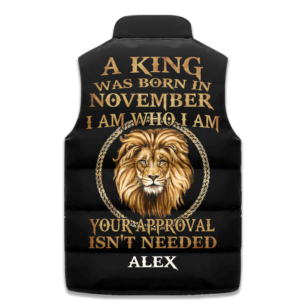 Puffer Vest - Personalized November Birthday Month, Gift Ideas For November Birthday for Kings