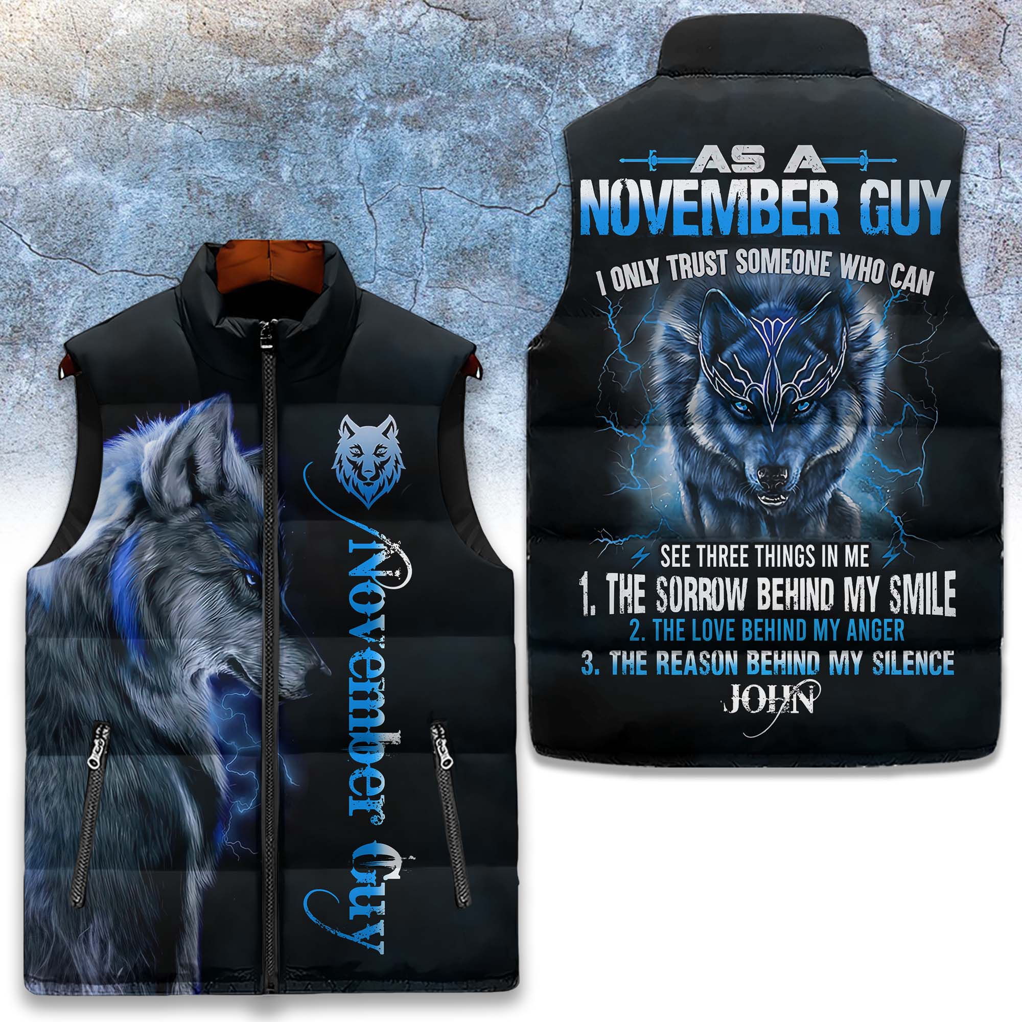 Puffer Vest - Personalized November Birthday Month, Gift Ideas For November Birthday For Men