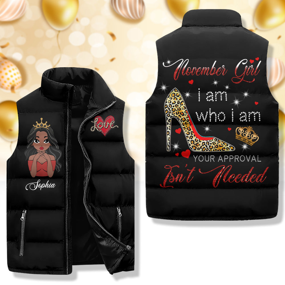 Puffer Vest - November Birthday Gifts, Custom Birthday Gift, Queens Are Born In November