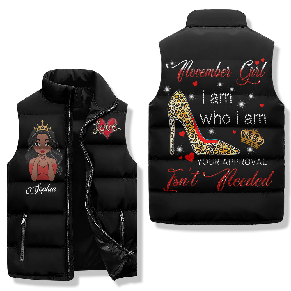 Puffer Vest - November Birthday Gifts, Custom Birthday Gift, Queens Are Born In November
