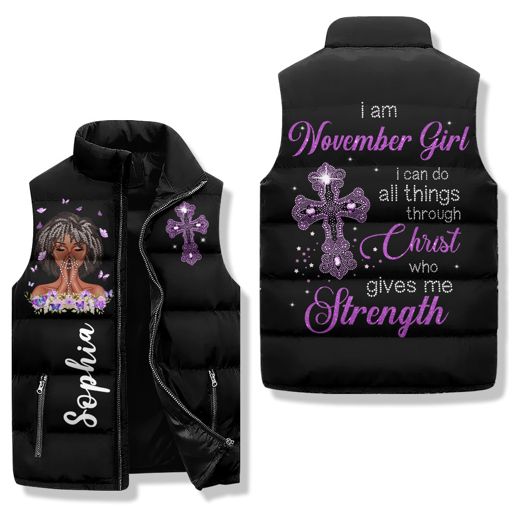 Puffer Vest - Personalized November Birthday Month, Gift Ideas For November Birthday