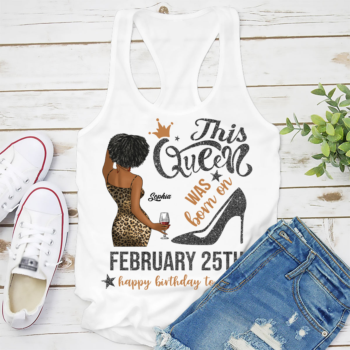 Custom February Birthday Shirt For Woman, Queens Are Born In February Gifts, Melanin Afro Woman Shirt, Black Girl Tee, Afro Queen Gift-YPT-ALK