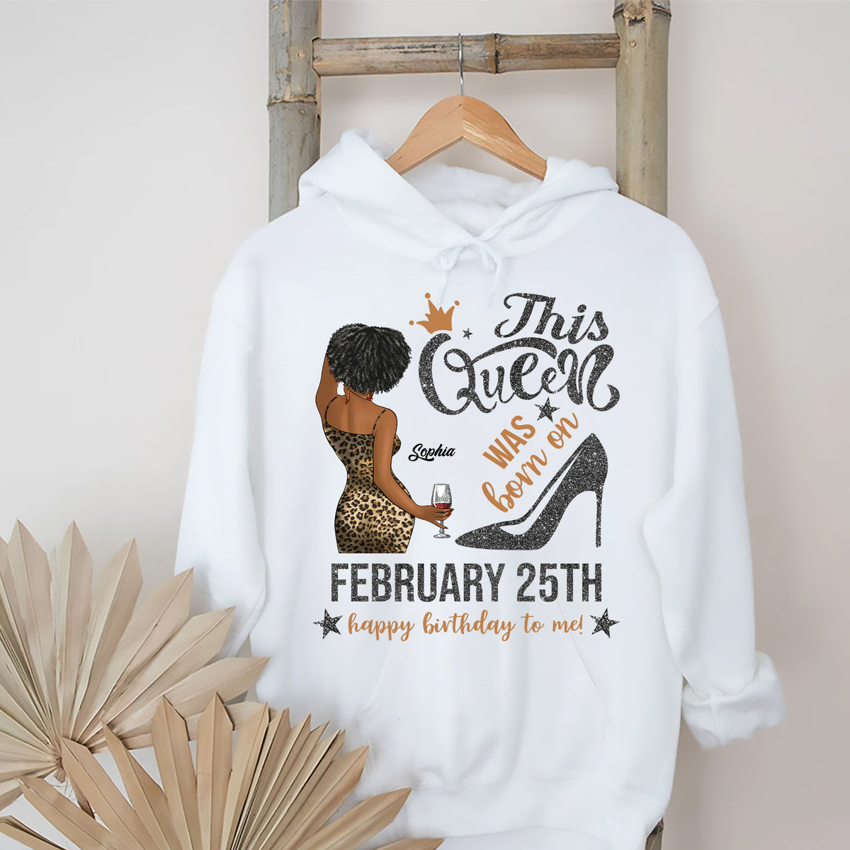 Custom February Birthday Shirt For Woman, Queens Are Born In February Gifts, Melanin Afro Woman Shirt, Black Girl Tee, Afro Queen Gift-YPT-ALK