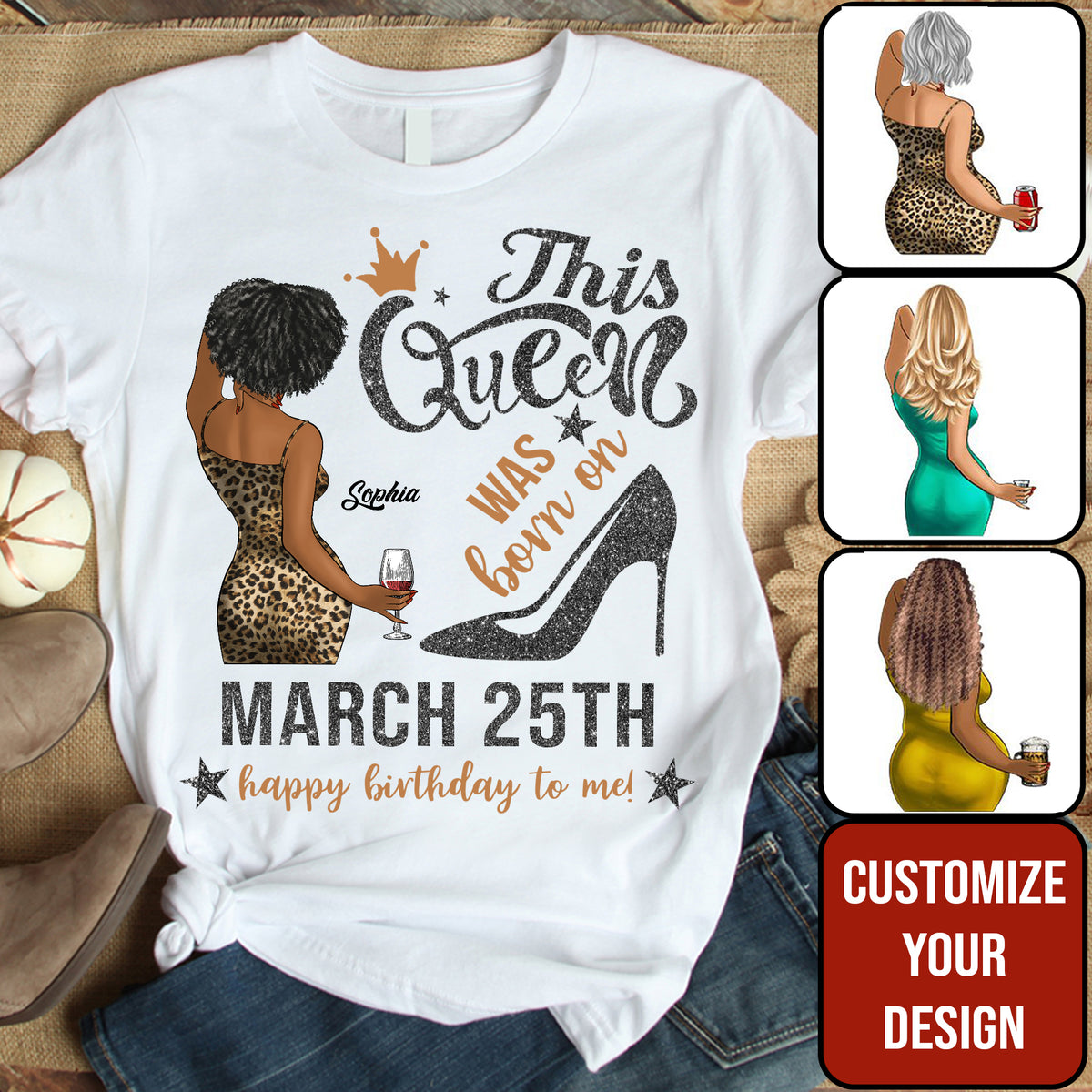 March Birthday Shirt, Custom Birthday Shirt, Queens Born In March, March Birthday Shirts For Woman, March Birthday Gifts, March Is My Birthday Month, Yep The Whole Month-YPT-ALK