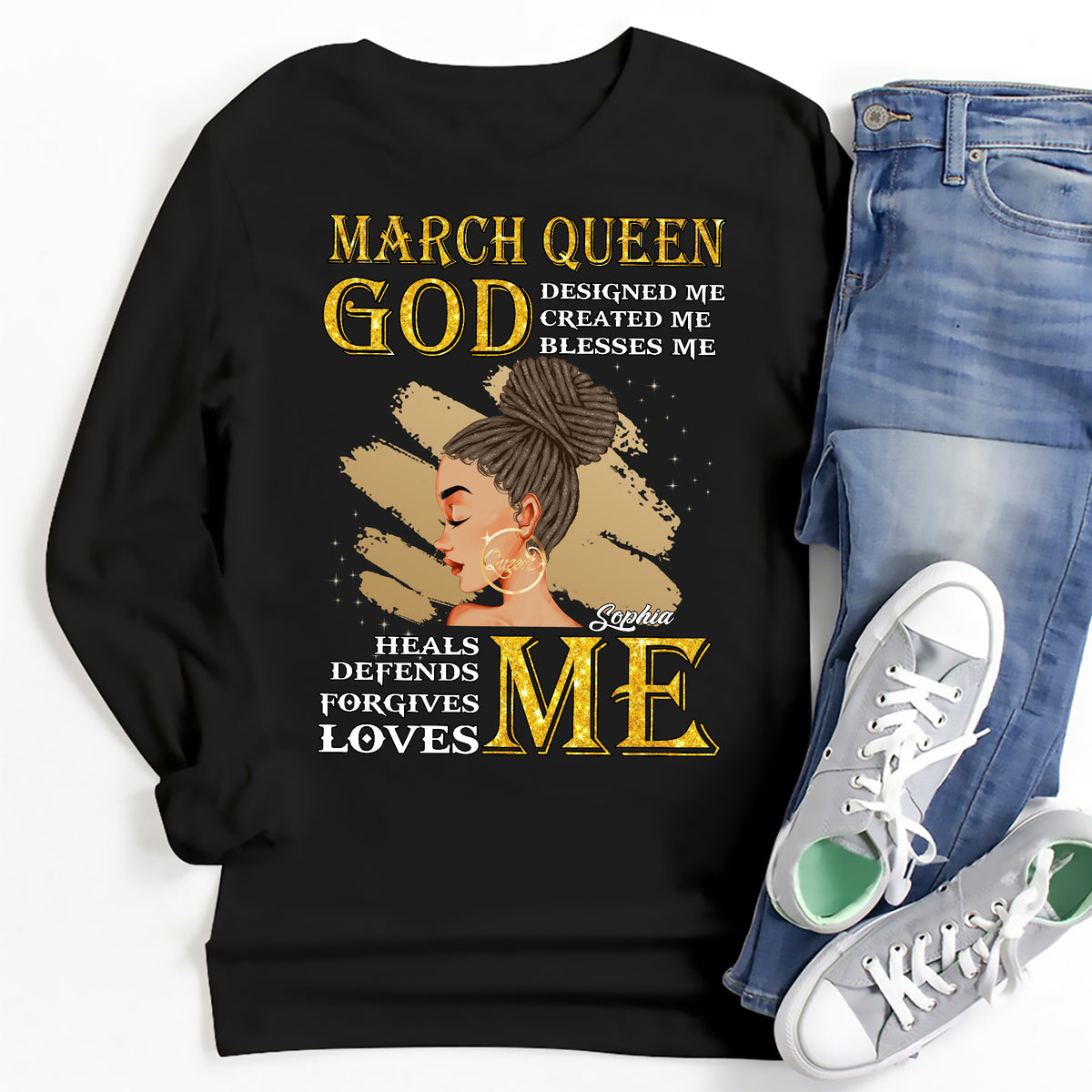 March Birthday Shirt, Custom Birthday Shirt, Queens Born In March, March Birthday Shirts For Woman, March Birthday Gifts, March Is My Birthday Month, Yep The Whole Month-YPT-ALK