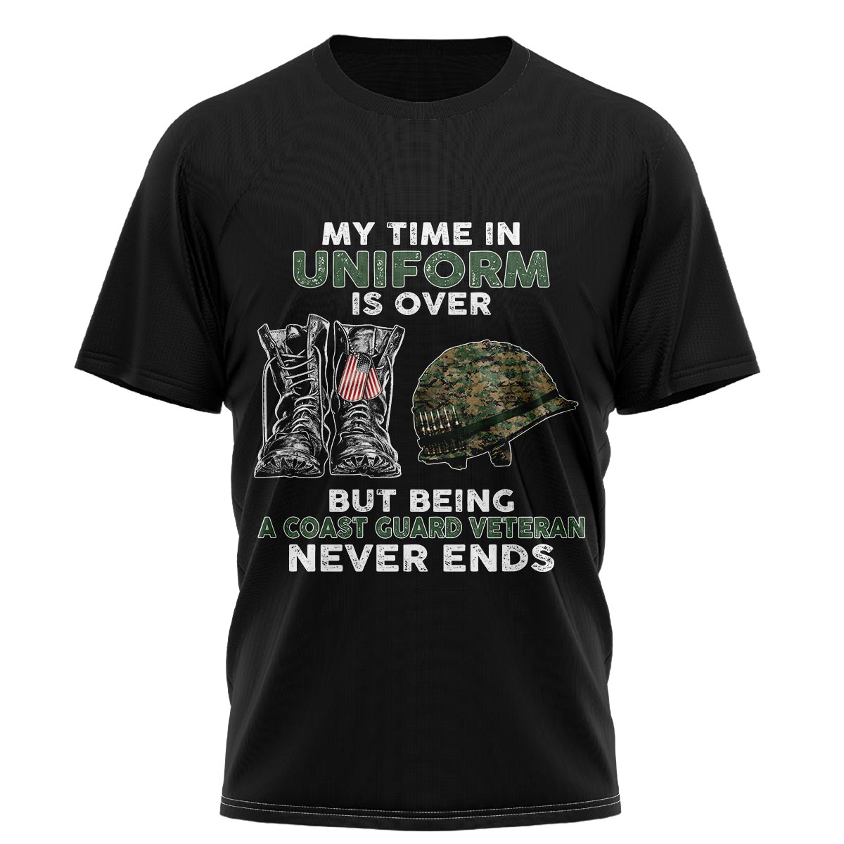 My time in uniform is over but being a veteran never ends shirt