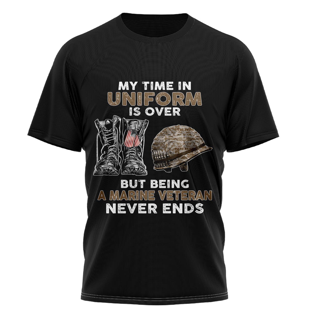 My time in uniform is over but being a veteran never ends shirt