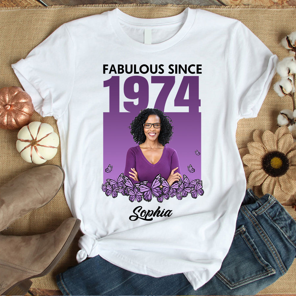 50th Birthday Shirts, Custom Birthday Shirts, Turning 50 Shirt, Gifts For Women Turning 50, 50 And Fabulous Shirt, 1974 Shirt - HCT