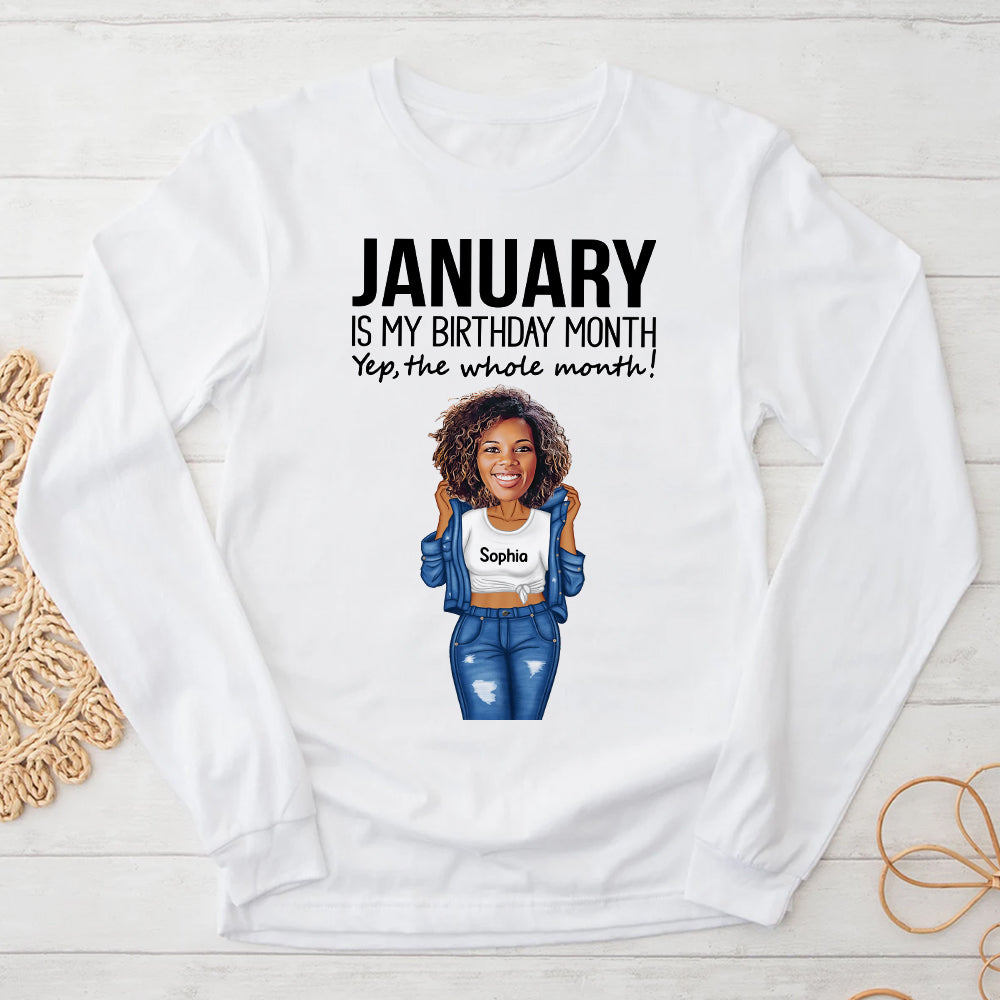 Custom January Birthday Shirt For Woman, Queens Are Born In January Gifts, January Birthday Woman Shirt, January Queen Gift