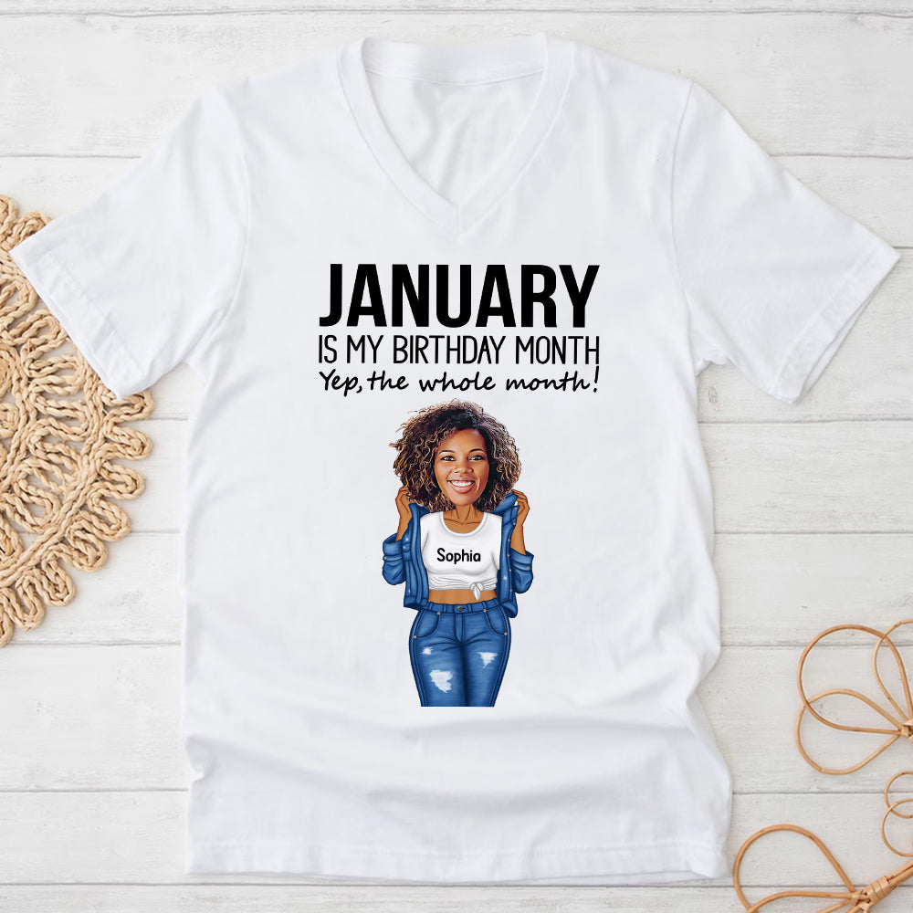 Custom January Birthday Shirt For Woman, Queens Are Born In January Gifts, January Birthday Woman Shirt, January Queen Gift