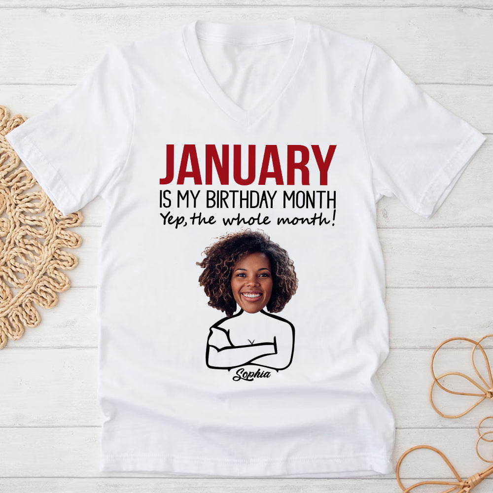 Custom January Birthday Shirt For Woman, Queens Are Born In January Gifts, January Birthday Woman Shirt, January Queen Gift