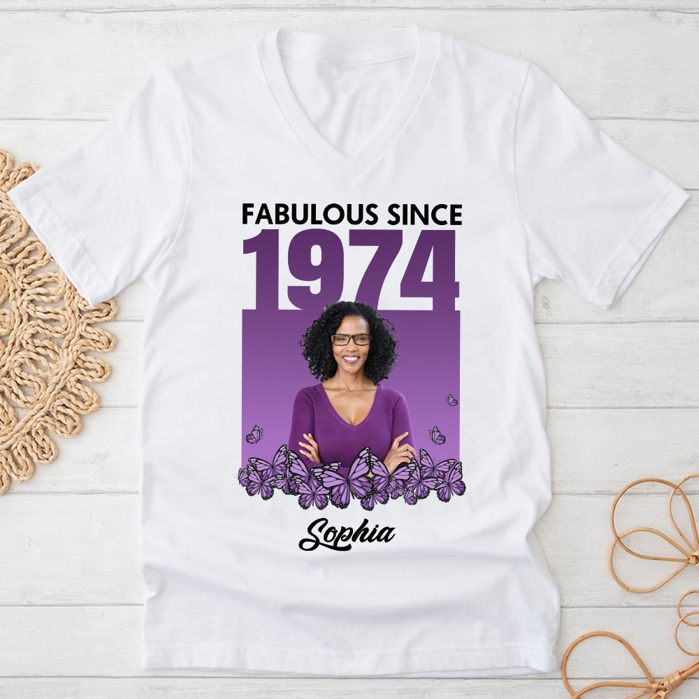 50th Birthday Shirts, Custom Birthday Shirts, Turning 50 Shirt, Gifts For Women Turning 50, 50 And Fabulous Shirt, 1974 Shirt - HCT