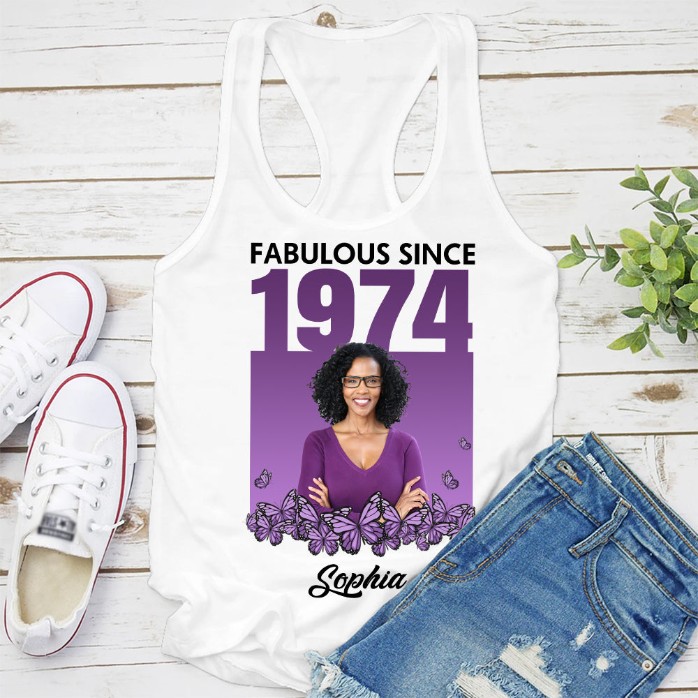 50th Birthday Shirts, Custom Birthday Shirts, Turning 50 Shirt, Gifts For Women Turning 50, 50 And Fabulous Shirt, 1974 Shirt - HCT