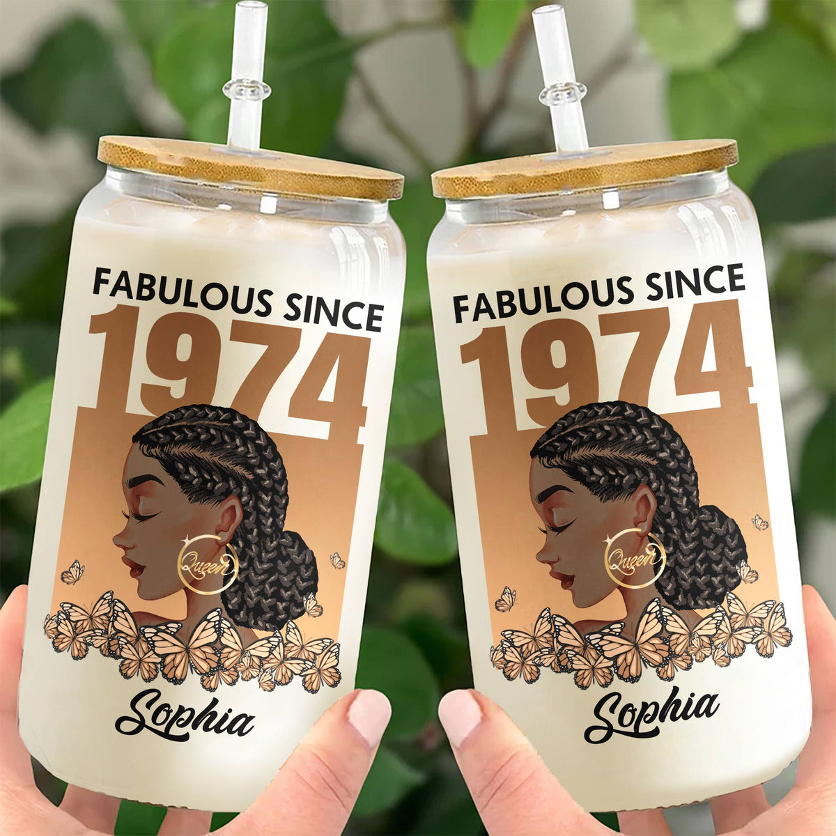 Personalized Clear Glass Can, Gift Ideas 50th Birthday Woman - HCT