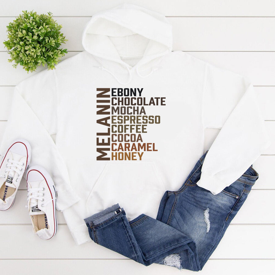 Melanin ebony chocolate mocha espresso coffee cocoa caramel honey Melanin t shirt, Black Girl Magic, Black Mixed With cotton shirt for women