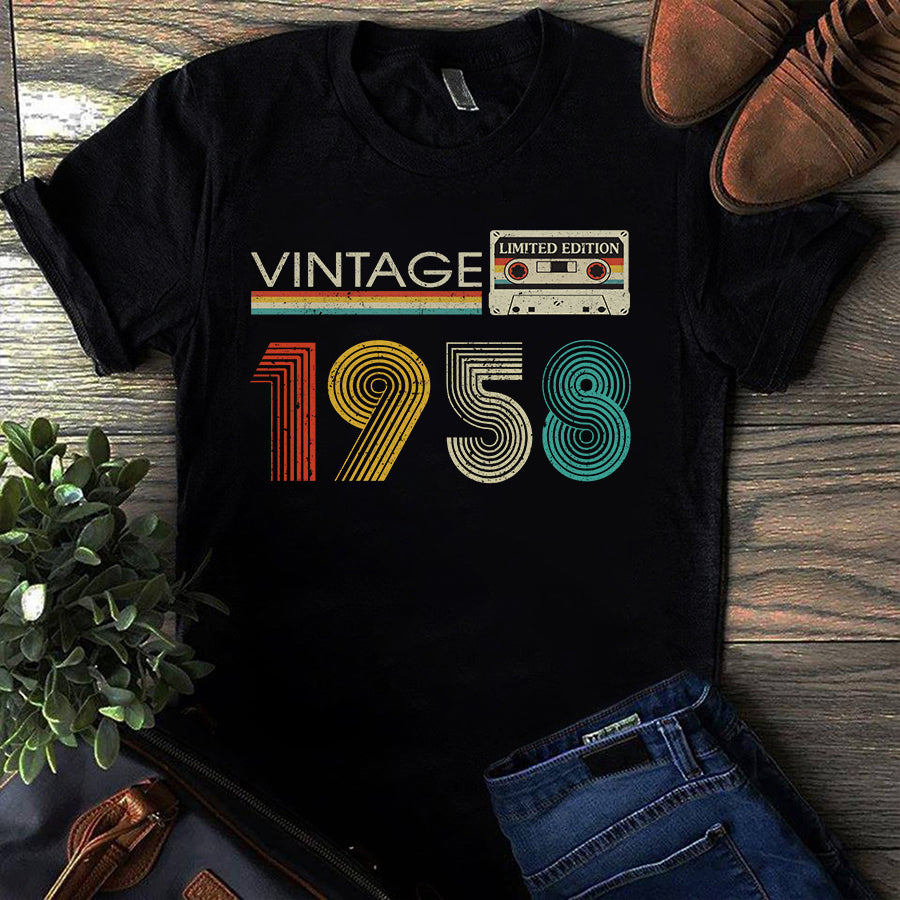 Vintage 1958 Chapter 64, Fabulous Since 1958 64th Birthday Unique T Shirt For Woman, Her Gifts For 64 Years Old , Turning 64 Birthday Cotton Shirt