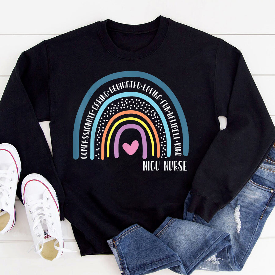 Nurse Shirt Nicu Nurse Cute Rainbow T-Shirt Nurses Week Gift