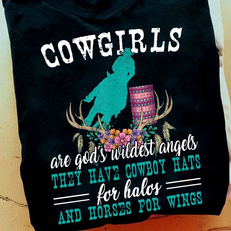 Cow Girls Are God's Wildest Angels, Cow And Tractor, Memorial Cow Shirt, T Shirt for Women