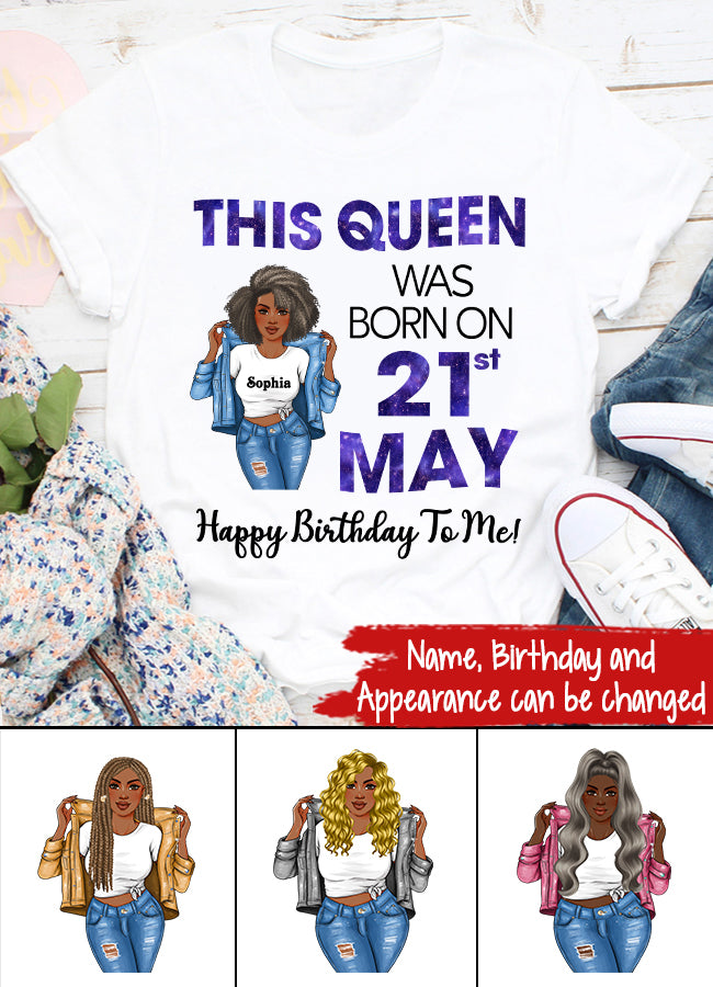 May Birthday Shirt, Custom Birthday Shirt, Queens Born In May, May Birthday Gifts, May Shirts For Woman