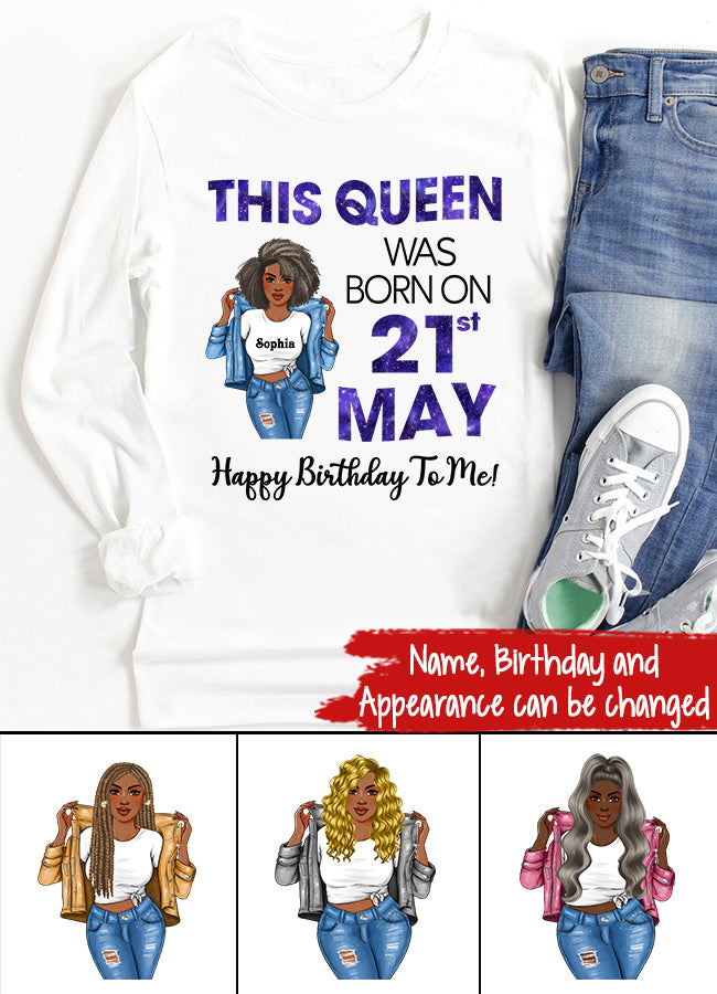 May Birthday Shirt, Custom Birthday Shirt, Queens Born In May, May Birthday Gifts, May Shirts For Woman