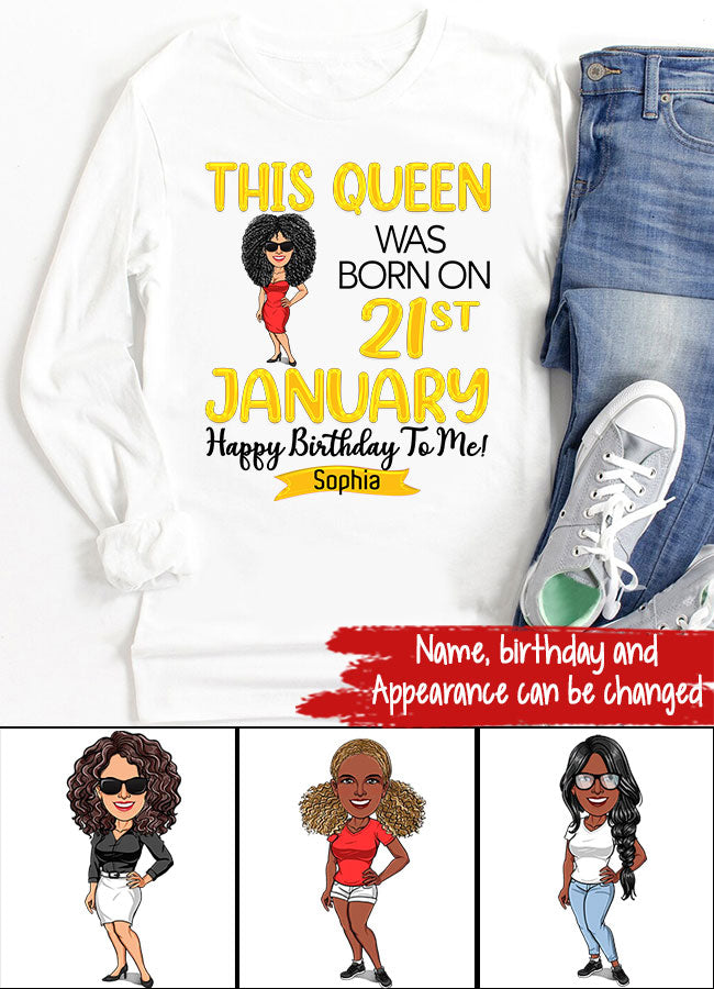 January Birthday Shirt, Custom Birthday Shirt, Queens Are Born In January, January Birthday Shirts For Woman, January Birthday Gifts