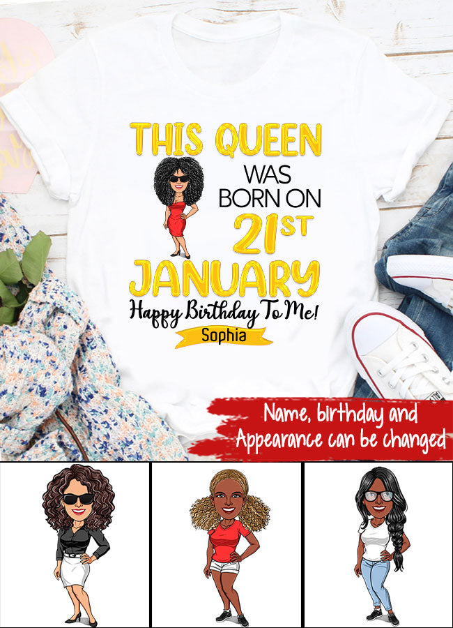 January Birthday Shirt, Custom Birthday Shirt, Queens Are Born In January, January Birthday Shirts For Woman, January Birthday Gifts
