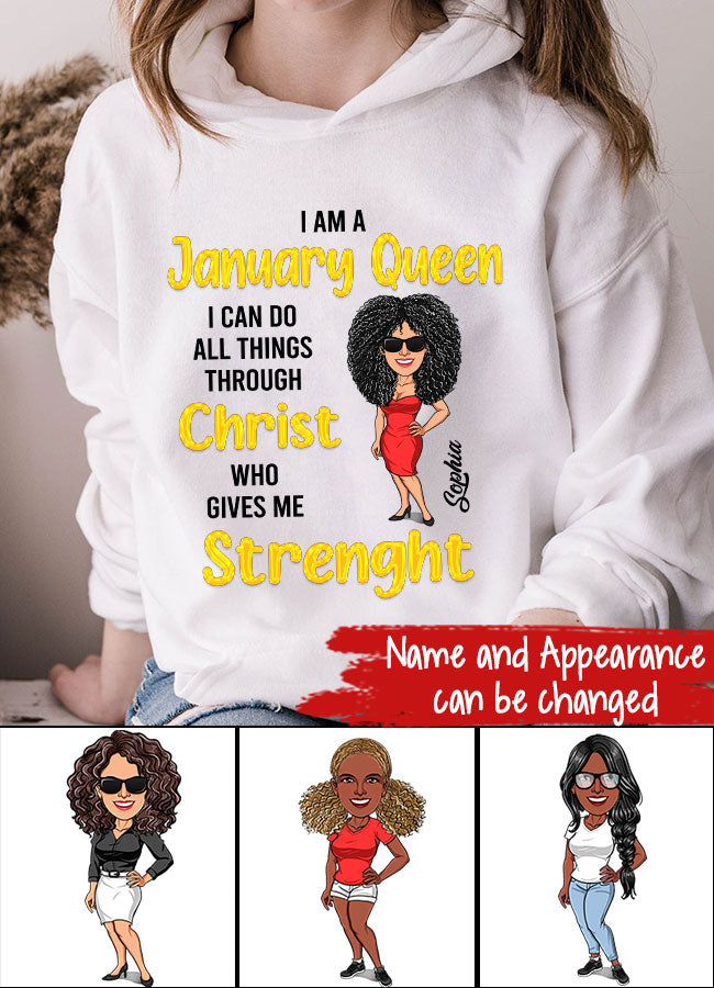January Birthday Shirt, Custom Birthday Shirt, Queens Are Born In January, January Birthday Shirts For Woman, January Birthday Gifts