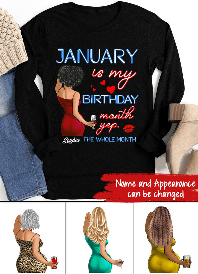 January Birthday Shirt, Custom Birthday Shirt, Queens Are Born In January, January Birthday Shirts For Woman, January Birthday Gifts